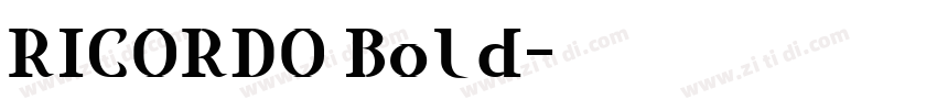 RICORDO Bold字体转换